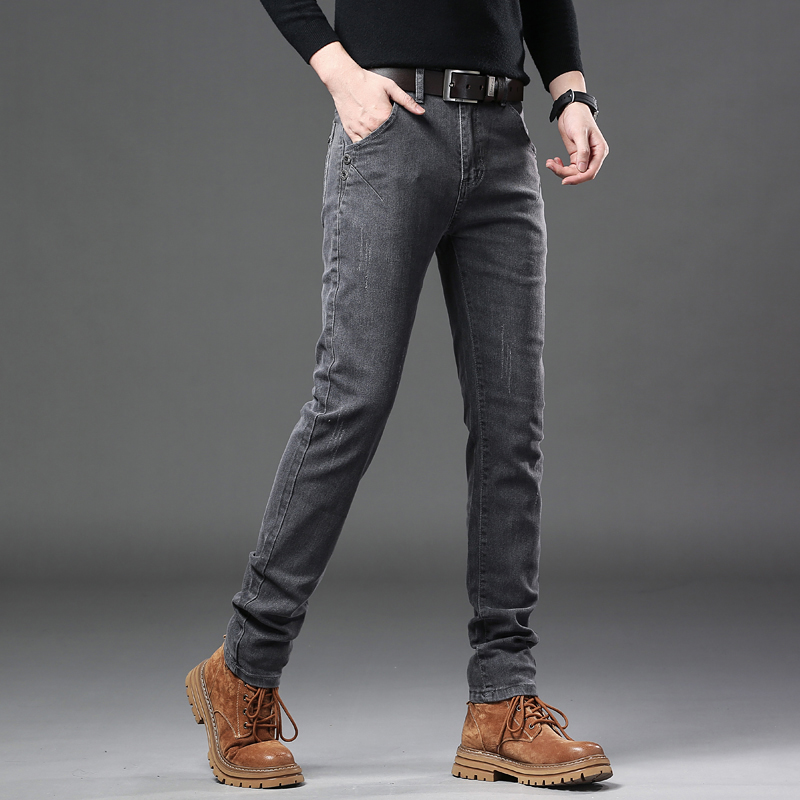 Jean Slim Coréen Gris Pur pour - Streetwear Brand Denim avis et prix