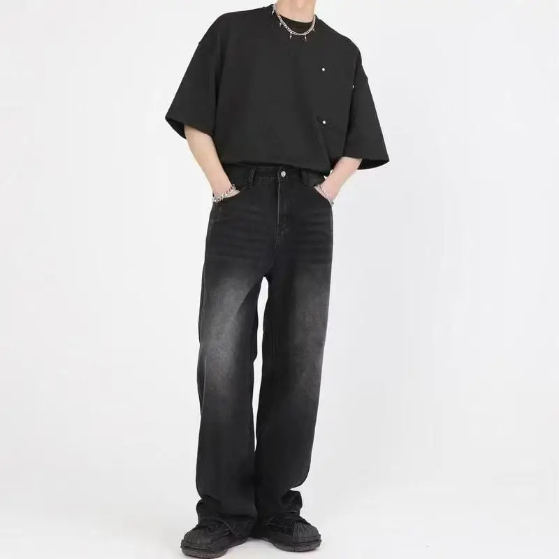 Jeans larges pour hommes, mode - Streetwear Brand Denim avis et prix